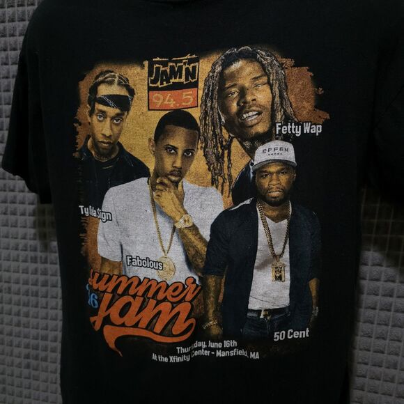 Summer Jam Concert Tshirt SzM Tee Hip Hop Fetty Wap 50 Cent Dolla $ign Fabolous - Picture 6 of 16